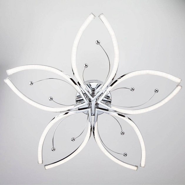 Потолочная светодиодная люстра Eurosvet Fiona 90056/5 хром Фото № 3