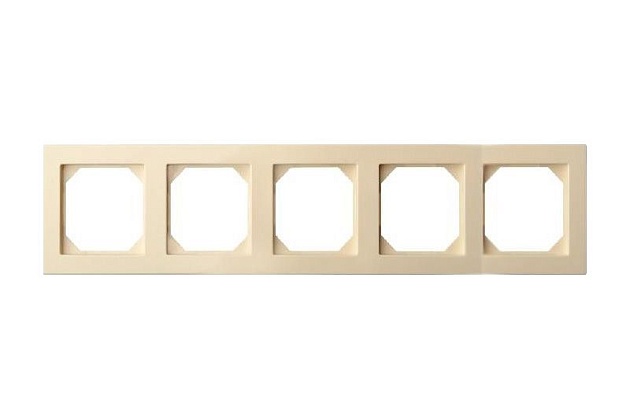 Рамка 5-постовая Liregus Epsilon бежевый 28-092 изображение 2 Рамка 5-постовая Liregus Epsilon бежевый 28-092 Фото № 2