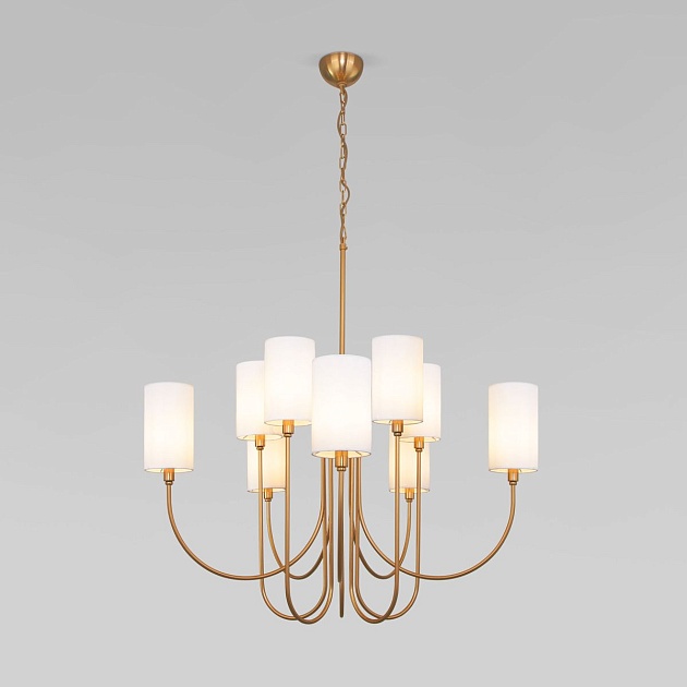 Подвесная люстра Eurosvet Abbey 60164/10 латунь Фото № 