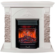 Электрокамин Realflame Athena GR WT с очагом Majestic Lux Black RC 305132