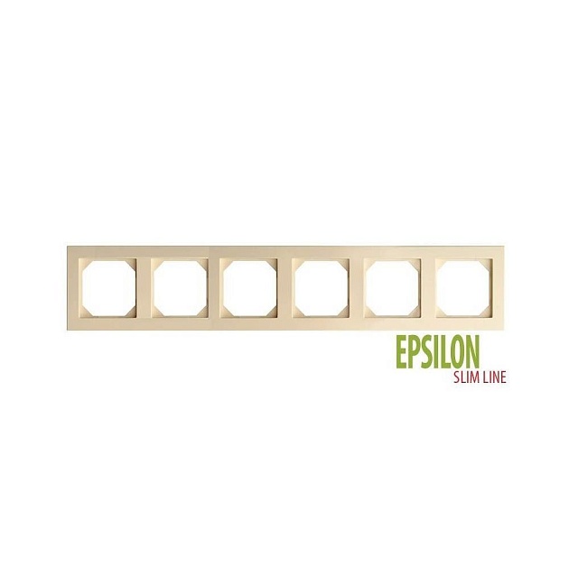 Рамка 6-постовая Liregus Epsilon бежевый 28-0886 Фото № 