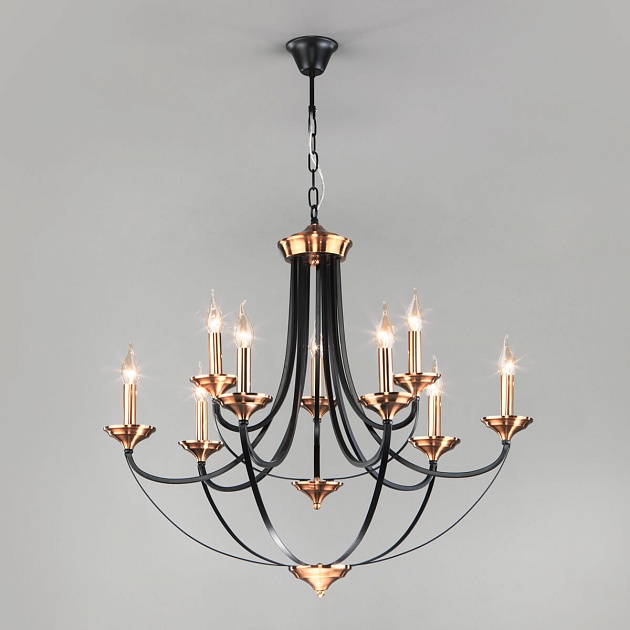 Подвесная люстра Eurosvet Lazzaro 60098/9 черный Фото № 