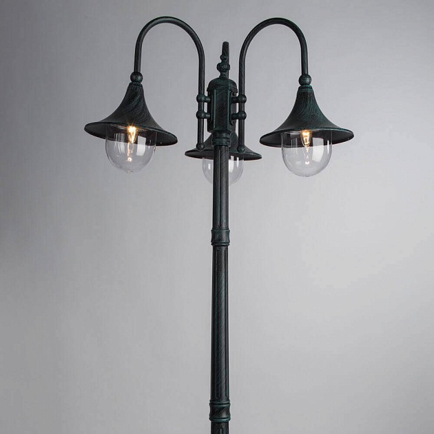 Садово-парковый светильник Arte Lamp Malaga A1086PA-3BG Фото № 3