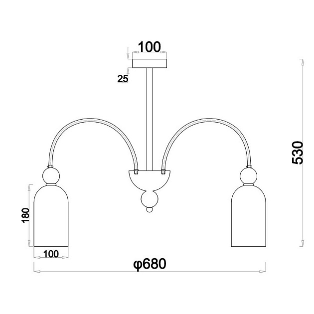 Потолочная люстра Escada ODE 686/5PL Chrome Фото № 2