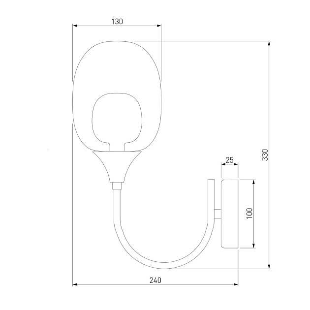 Бра Eurosvet Spritz 70218/1 латунь Фото № 2