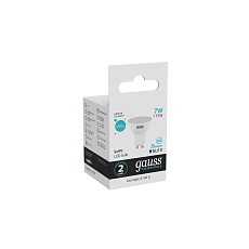 Лампа светодиодная Gauss GU10 7W 4100K матовая 13627 3