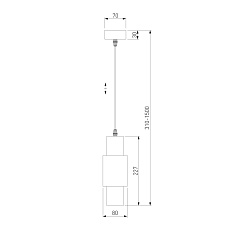 Подвесной светодиодный светильник Eurosvet Bento 50204/1 черный/матовое золото 1