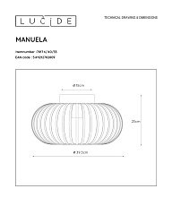 Потолочный светильник Lucide Manuela 78174/40/33 1