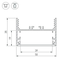 Профиль Arlight SL-Line-5035-2000 Anod 029040 1