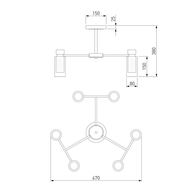 Потолочная люстра Eurosvet Amado 70115/6 белый изображение 3 Потолочная люстра Eurosvet Amado 70115/6 белый Фото № 3