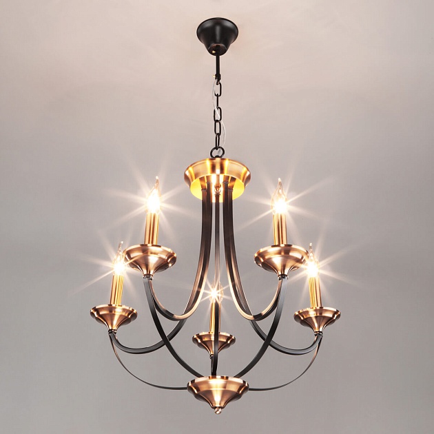 Подвесная люстра Eurosvet Lazzaro 60098/5 черный изображение 3 Подвесная люстра Eurosvet Lazzaro 60098/5 черный Фото № 3