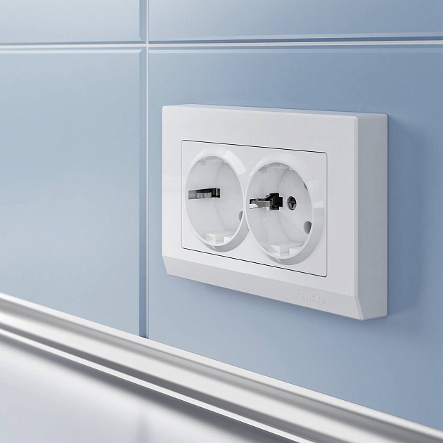 Розетка двойная с заземлением Werkel белый W1172001 4690389155352 Фото № 5