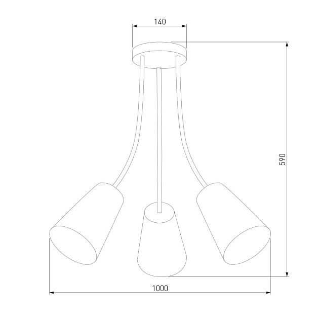 Потолочная люстра TK Lighting 3241 Wire Silver Фото № 2