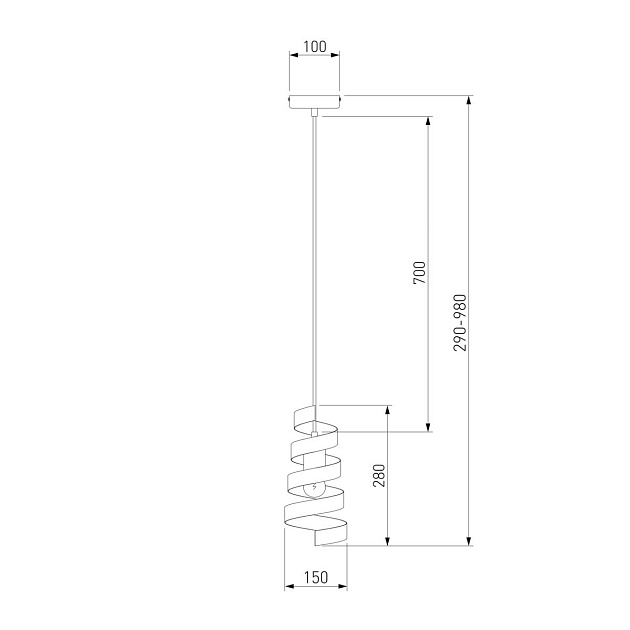 Подвесной светильник Eurosvet Storm 50058/1 серебро Фото № 2