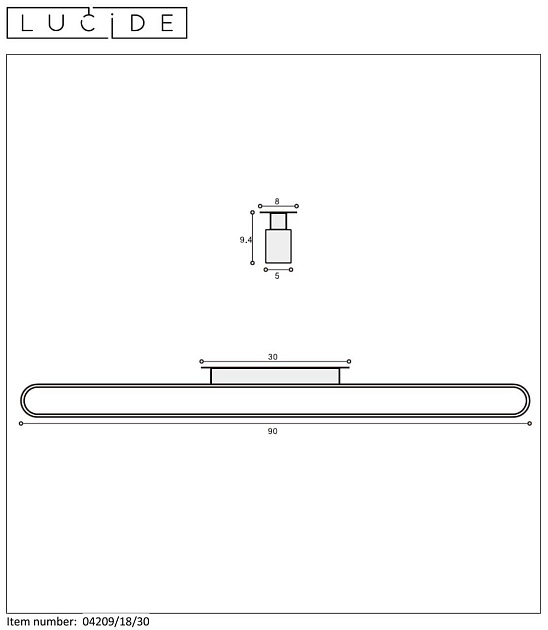 Подсветка для зеркал Lucide Madelon 04209/18/30 Фото № 4