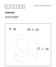 Уличный настенный светильник Lucide Norman 15805/01/30 1