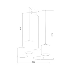 Подвесная люстра TK Lighting 6585 Juta 1