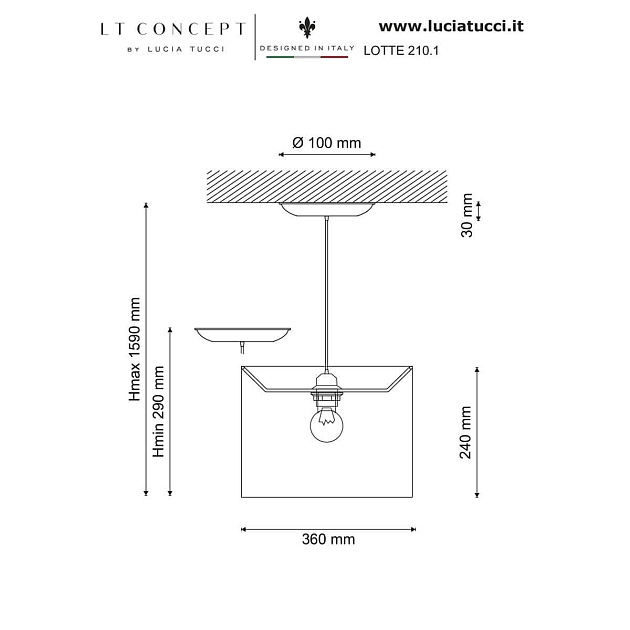 Подвесной светильник Lucia Tucci Lotte 210.1 изображение 2 Подвесной светильник Lucia Tucci Lotte 210.1 Фото № 2