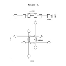 Потолочная люстра MyFar Gella MR1180-8C 1