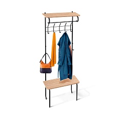 Гардеробная вешалка Sheffilton SHT-HW1 черный муар/дуб беленый 5470527301