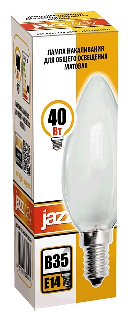 Лампа накаливания Jazzway E14 40W 2700K матовая 3320515 Фото № 2