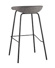 Барный стул Stool Group Турин серая экокожа черные ножки 8319TB GREY 3