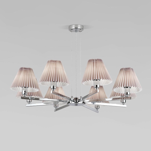 Подвесная люстра Eurosvet Peony 60136/8 хром/серый Фото № 