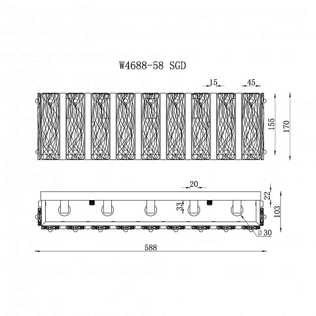 Подвесной светильник iLamp Panorama W4688-58 SGD изображение 2 Подвесной светильник iLamp Panorama W4688-58 SGD Фото № 2