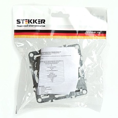 Розетка компьютерная RJ-45 Stekker Эрна черный PST00-9107-03 49151 2