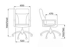 Кресло руководителя AksHome Natan черный, экокожа 79326 1