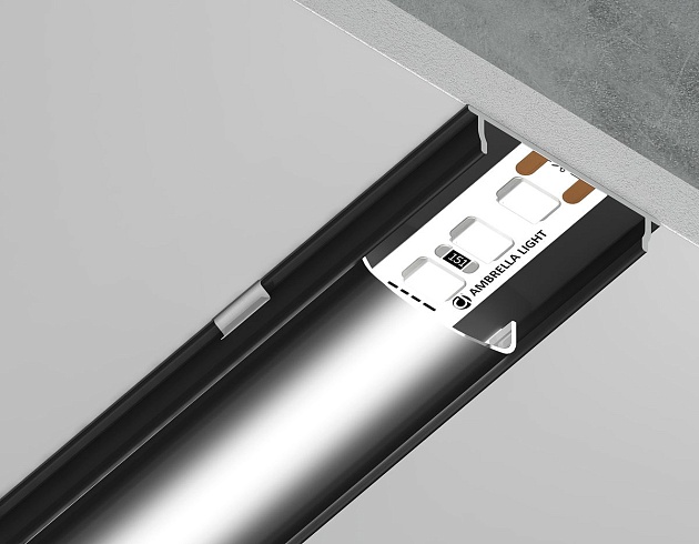 Профиль с рассеивателем Ambrella Illumination GP1600BK/BK Фото № 3