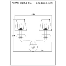 Бра Lucia Tucci Ashanti W1260.2 blue 1