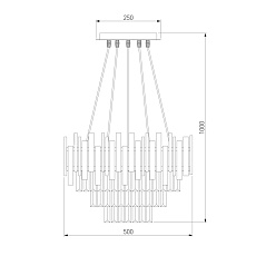 Подвесная люстра Bogates Piano 340/6 Strotskis Smart 1