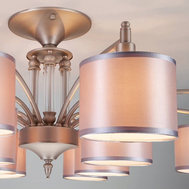 Подвесная люстра Eurosvet 60080/12 сатин-никель изображение 3 Подвесная люстра Eurosvet 60080/12 сатин-никель Фото № 3