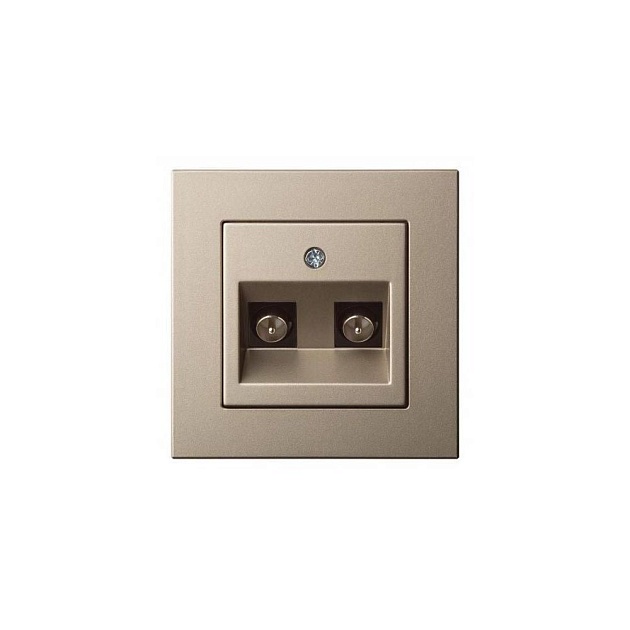 ТВ-розетка двойная оконечная Liregus Epsilon шампань 28-3145 Фото № 