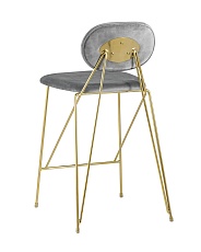Полубарный стул Stool Group Элис велюр светло-серый FDC8001 LIGHT GREY FUT-79 4