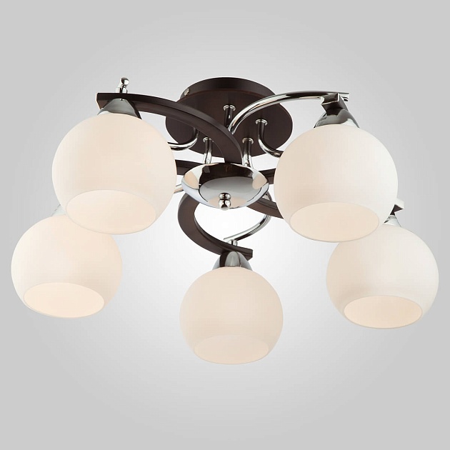 Подвесная люстра Eurosvet 9654/5 хром/венге Фото № 