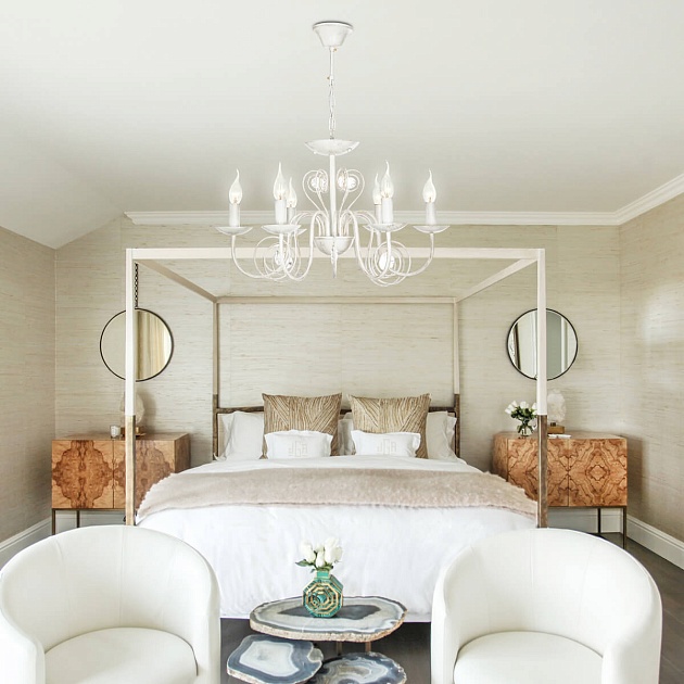 Подвесная люстра Eurosvet 60018/6 белый с золотом Фото № 3