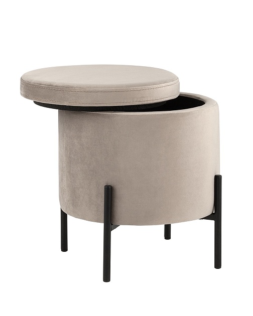 Пуф Stool Group Грейс велюр светло-серый vd-grays-b25 Фото № 3