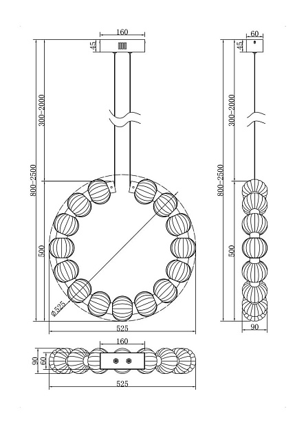 Подвесной светодиодный светильник Maytoni Amulet MOD555PL-L23CH5K изображение 2 Подвесной светодиодный светильник Maytoni Amulet MOD555PL-L23CH5K Фото № 2