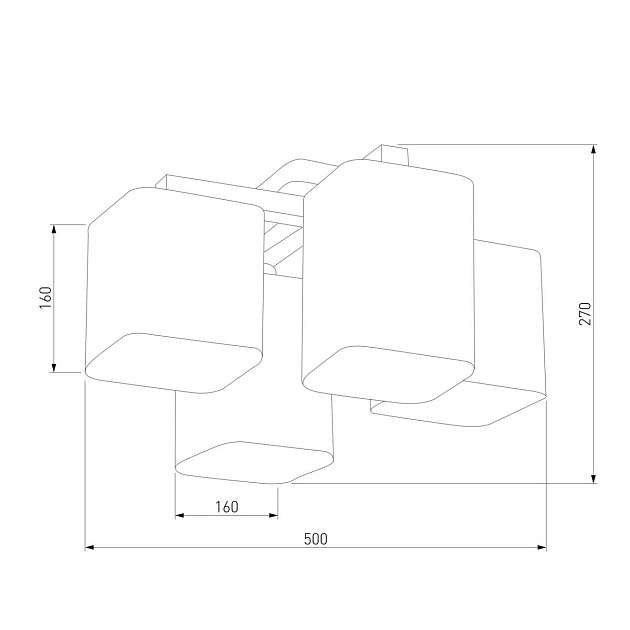 Потолочный светильник TK Lighting 4163 Tora White Фото № 2