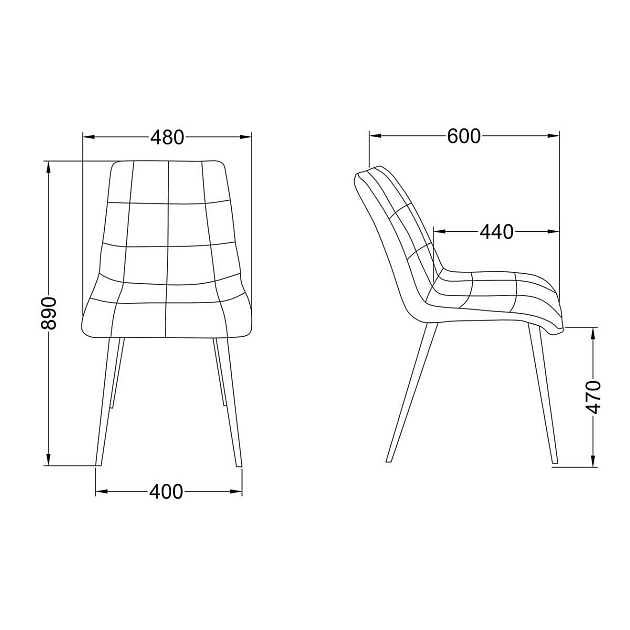 Кухонный стул AksHome Fred темно-серый, ткань 72358 Фото № 2