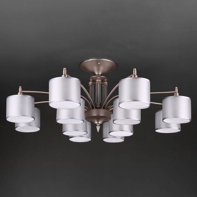 Подвесная люстра Eurosvet 60080/12 сатин-никель изображение 5 Подвесная люстра Eurosvet 60080/12 сатин-никель Фото № 5