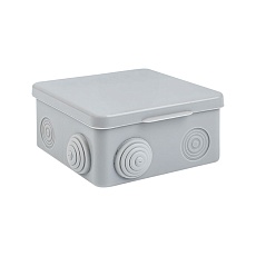 Коробка распаячная КМР-030-031 с крышкой наружная (80х80х50) 7 мембранных вводов IP54 розничный стикер EKF PROxima plc-kmr-030-031-r