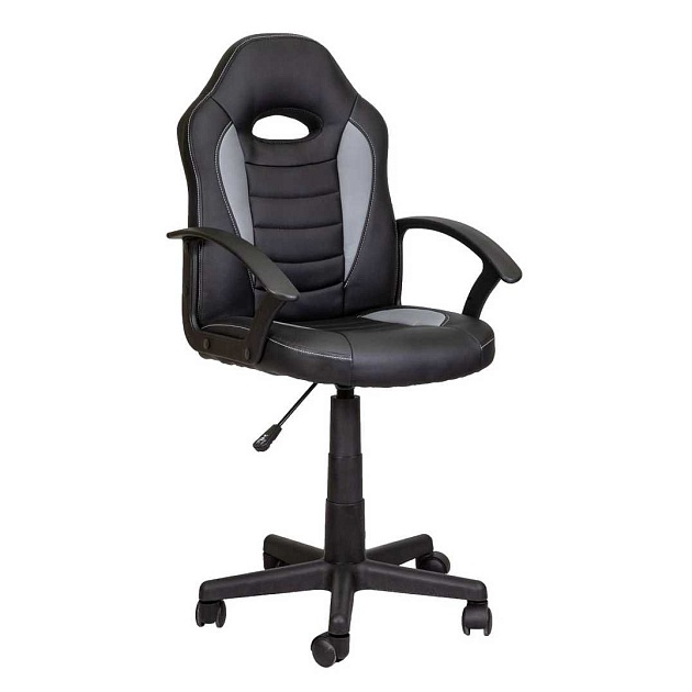 Игровое кресло AksHome Race серый, экокожа 62969 изображение Игровое кресло AksHome Race серый, экокожа 62969 Фото №