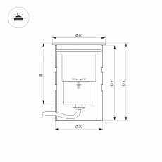 Ландшафтный светодиодный светильник Arlight ART-Ground-Zoom-R80-8W Warm3000 028065 1