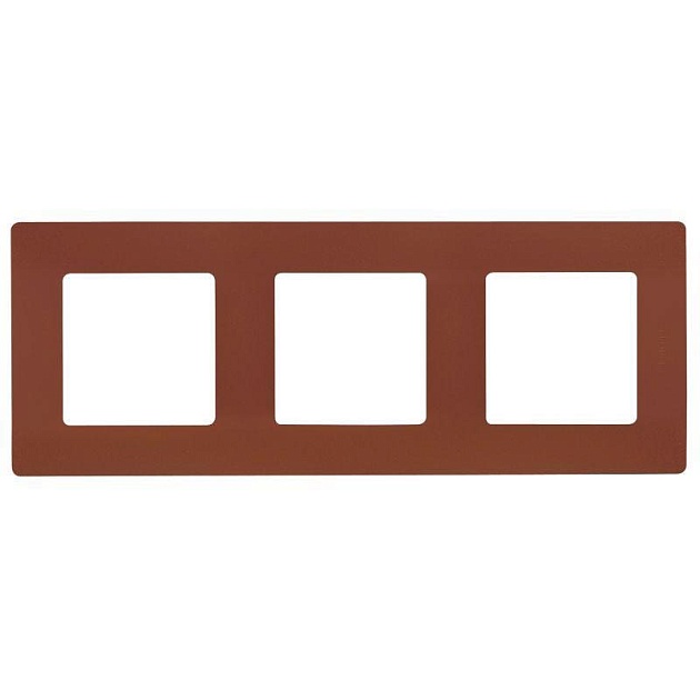Рамка 3-постовая Legrand Etika какао 672573 Фото № 