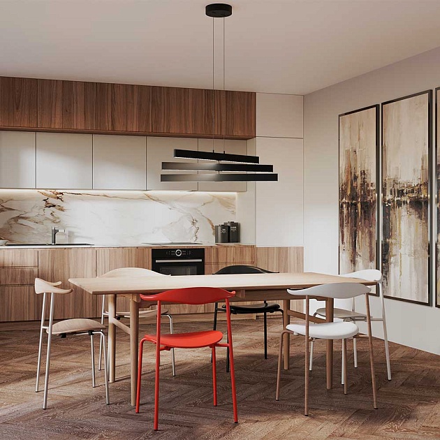 Подвесной светодиодный светильник Maytoni Origami MOD163PL-L38B4K изображение 5 Подвесной светодиодный светильник Maytoni Origami MOD163PL-L38B4K Фото № 5