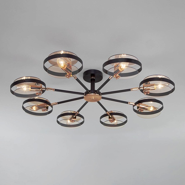 Потолочная люстра Eurosvet Gallo 70121/8 черный изображение Потолочная люстра Eurosvet Gallo 70121/8 черный Фото №