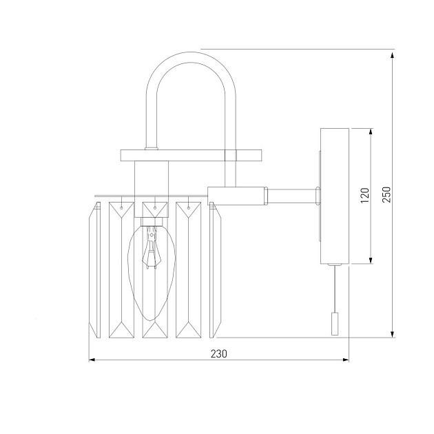 Бра Eurosvet Tenia 70090/1 графит Фото № 2